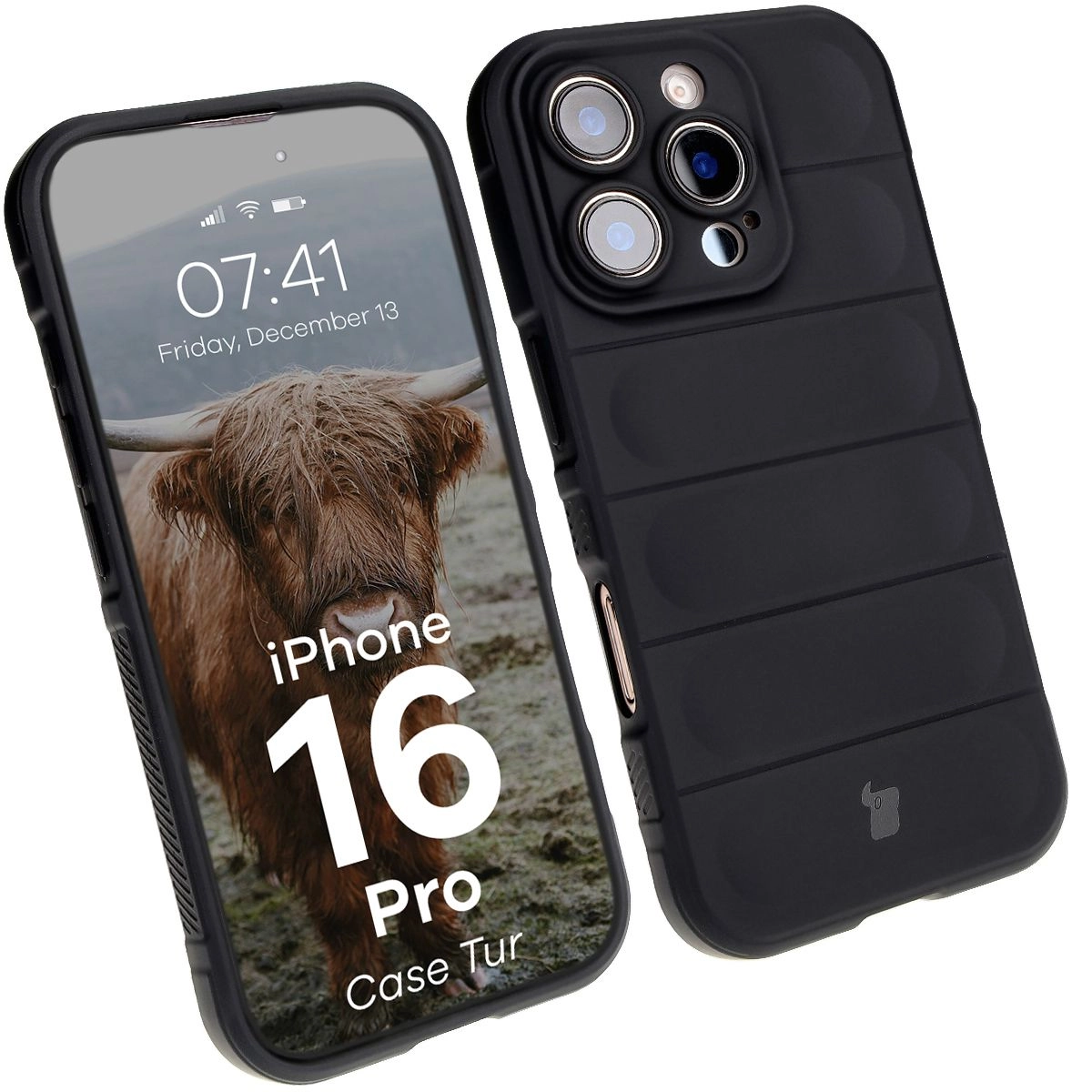 Etui Bizon Tur do iPhone 16 Pro Black