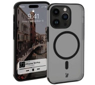 Bizon MatteO z MagSafe do iPhone 14 Pro Półprzezroczyste z czarną ramką
