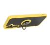 Etui Bizon z uchwytem na palec Hybrid Ring do Galaxy S24 FE Przydymione z żółtą ramką