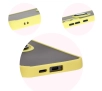 Etui Bizon z uchwytem na palec Hybrid Ring do Galaxy S24 FE Przydymione z żółtą ramką