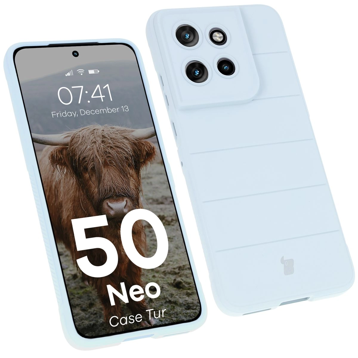 Etui Bizon Tur do Motorola Edge 50 Neo Light Blue