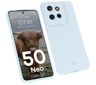 Etui Bizon Tur do Motorola Edge 50 Neo Light Blue
