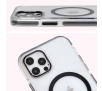 Etui Bizon Marco z MagSafe do iPhone 12 Pro / 12 Przezroczyste z czarną ramką