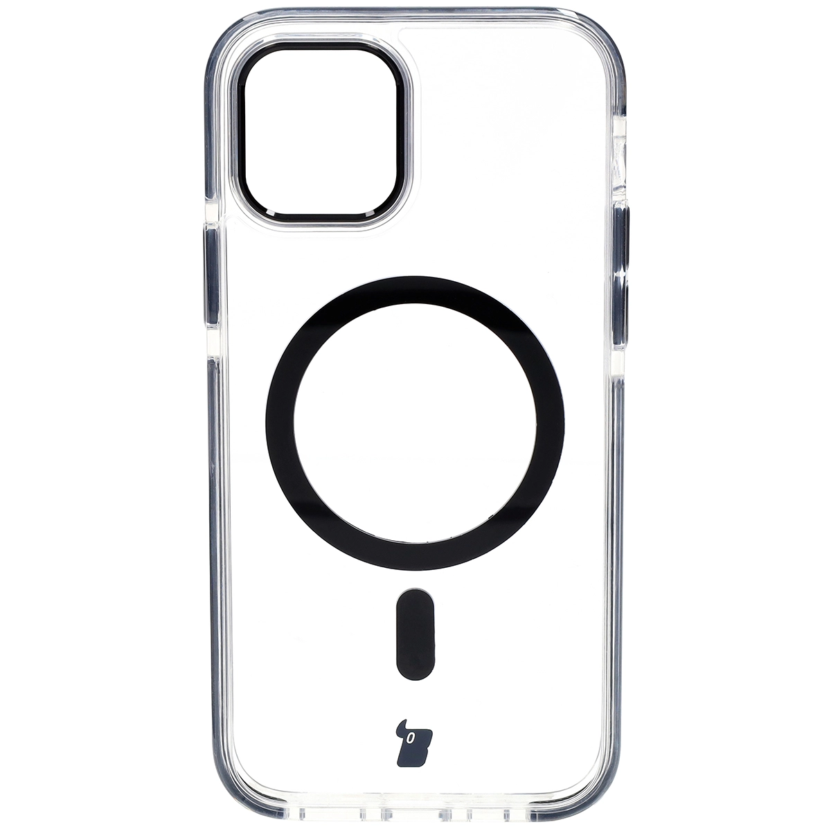 Etui Bizon Marco z MagSafe do iPhone 12 Pro / 12 Przezroczyste z czarną ramką