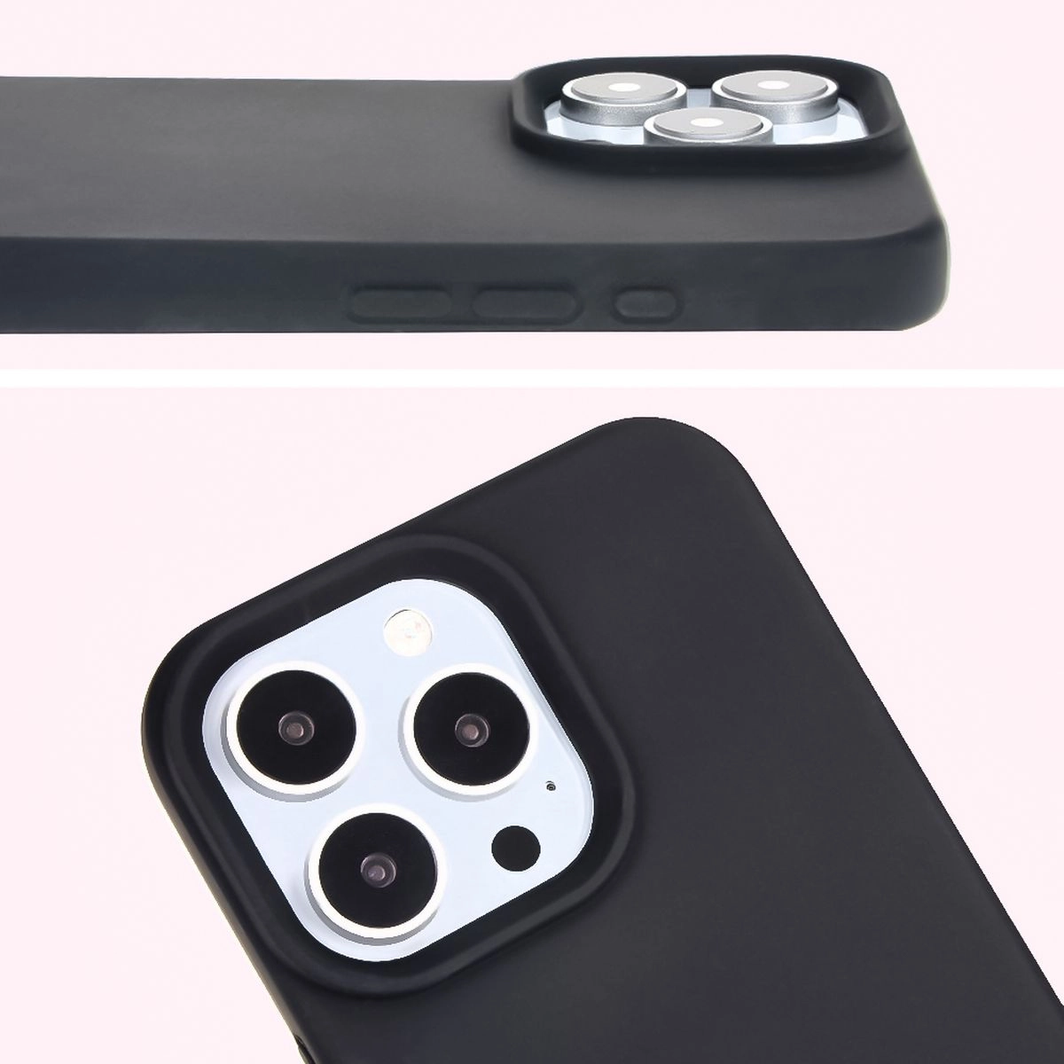 Etui Bizon Silikonowe Soft do iPhone 16 Pro Max Czarny