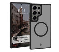 Bizon MatteO z MagSafe do Samsung Galaxy S24 Ultra Półprzezroczyste z czarną ramką