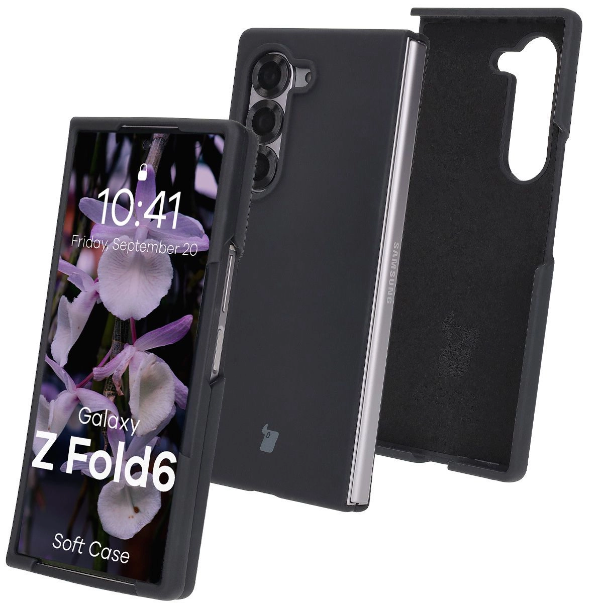 Etui Bizon Silikonowe Soft do Galaxy Z Fold6 Czarny