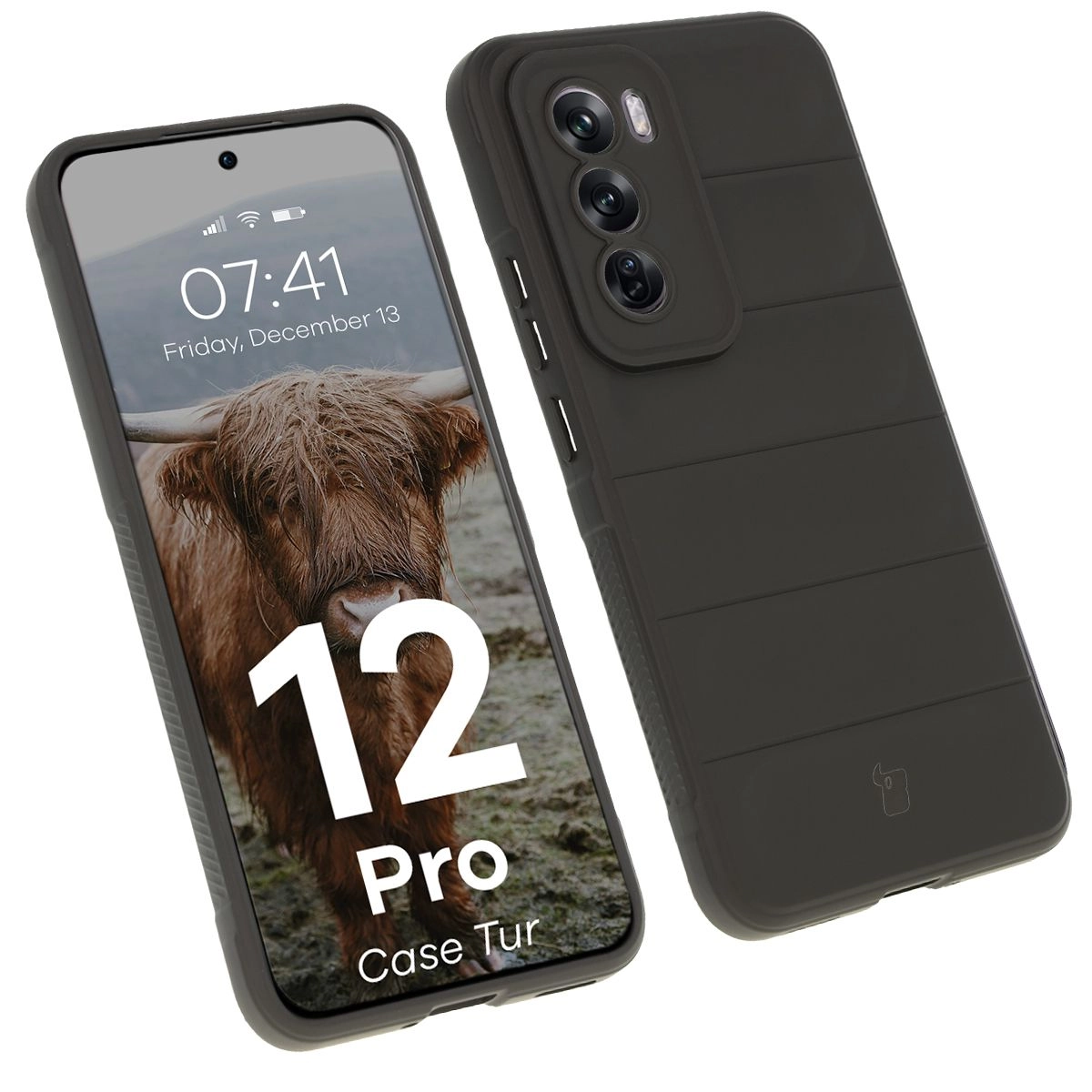Etui Bizon Tur do Oppo Reno 12 Pro Black