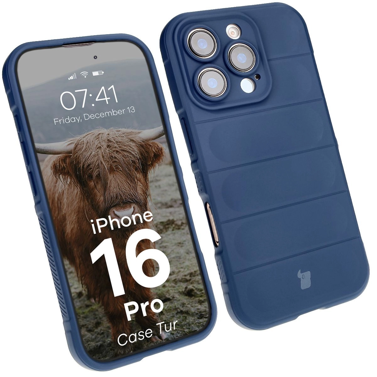 Etui Bizon Tur do iPhone 16 Pro Dark Blue