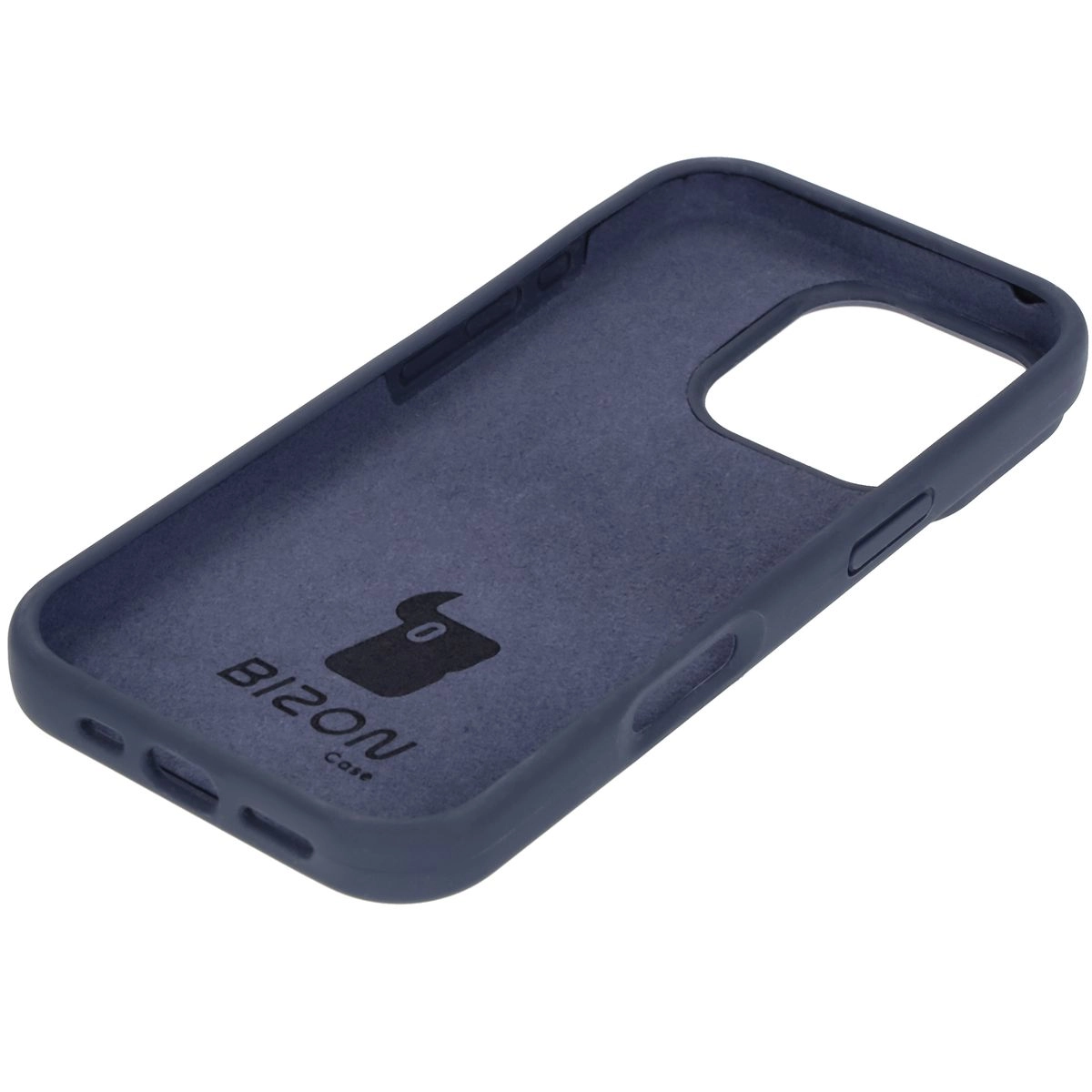 Etui Bizon Silikonowe Soft do iPhone 16 Pro Ciemno-niebieski