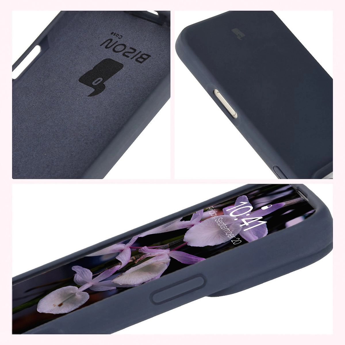 Etui Bizon Silikonowe Soft do iPhone 16 Pro Ciemno-niebieski