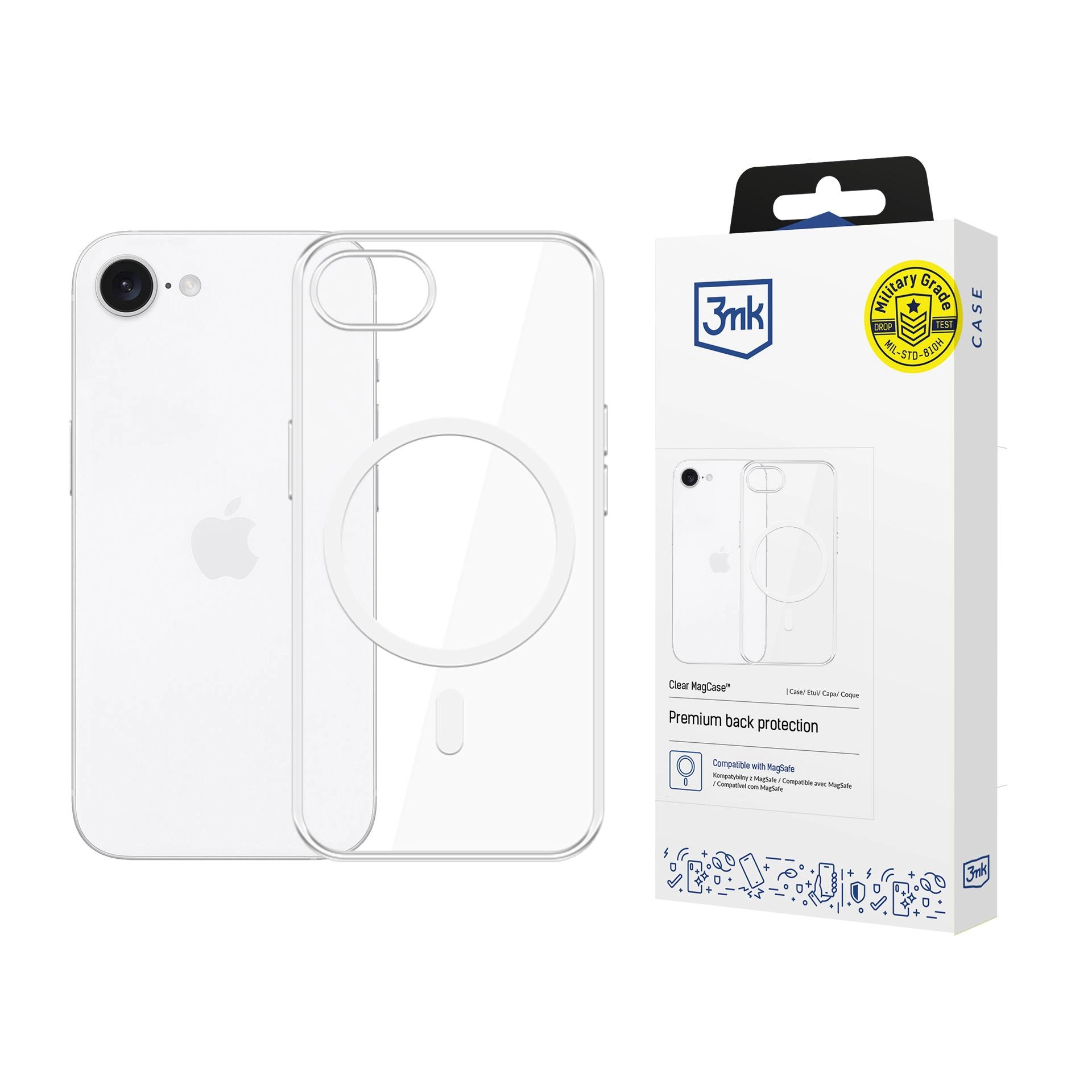 Etui 3mk Clear MagCase do iPhone 16e Przezroczysty