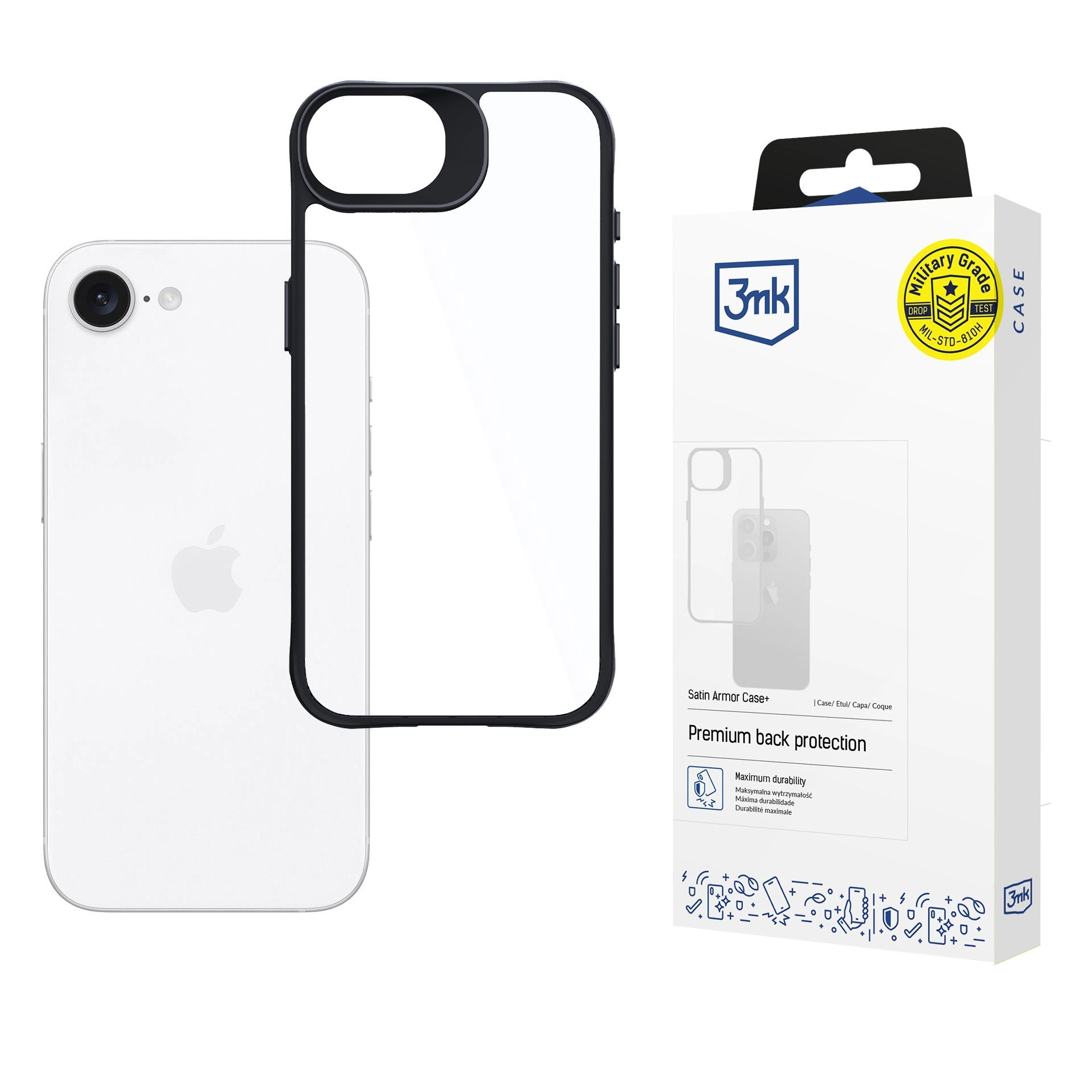 Etui 3mk Satin Armor Case+ do iPhone 16e Przezroczysty
