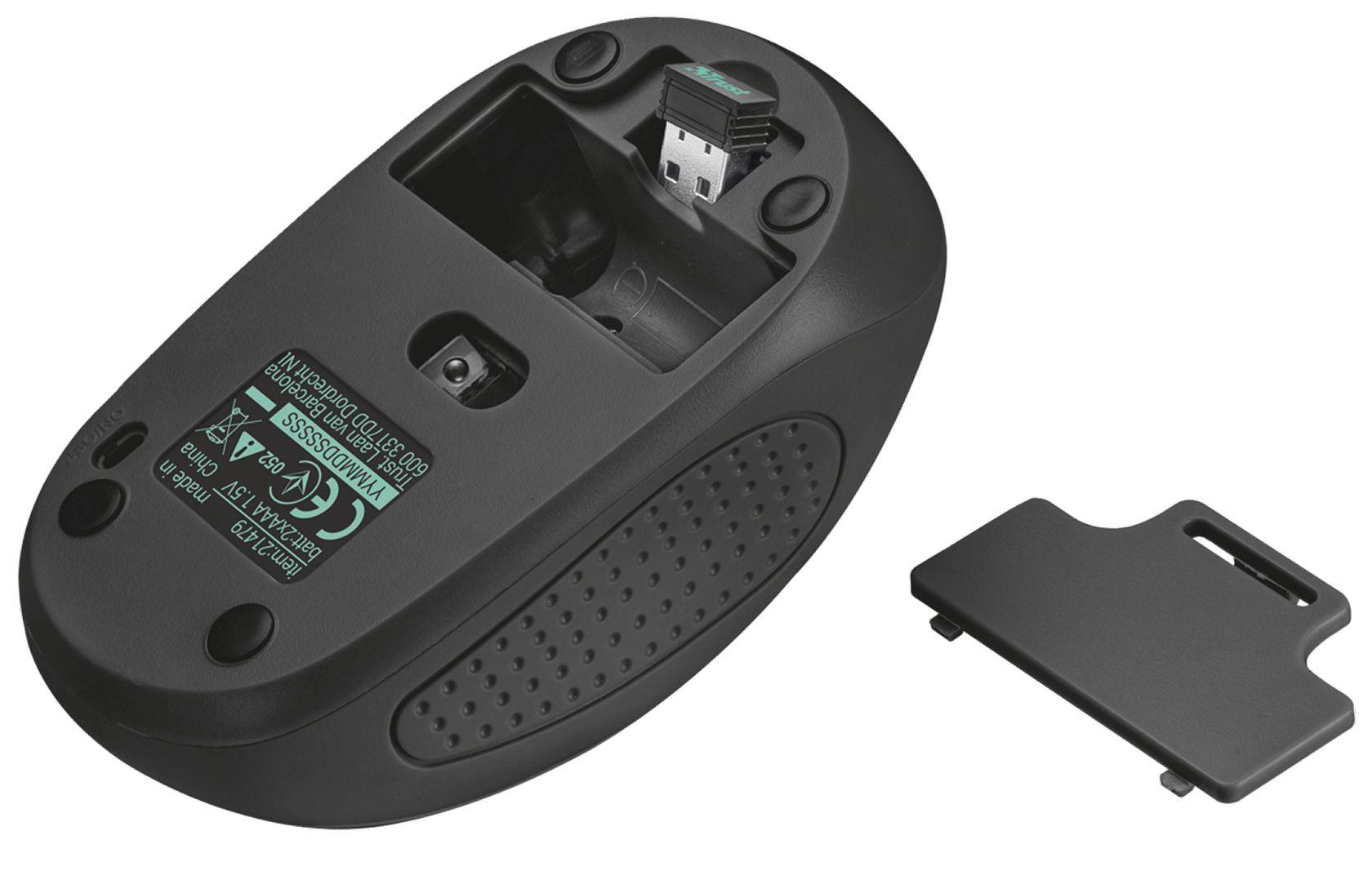 Myszka Trust Primo Wireless Mouse - black rainbow