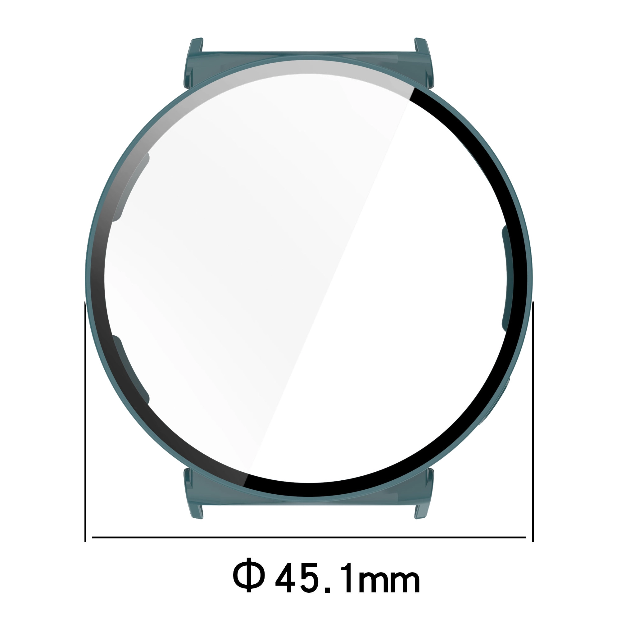 Nakładka na tarczę Bizon ze szkłem do Huawei Watch GT 5 41mm Zielony