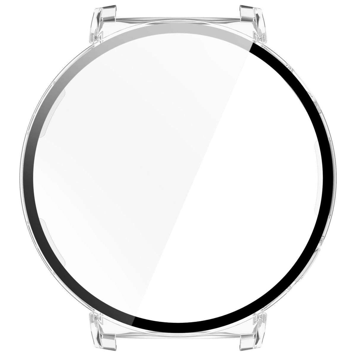 Nakładka na tarczę Bizon ze szkłem do Huawei Watch GT 5 Pro 42mm Przezroczysty