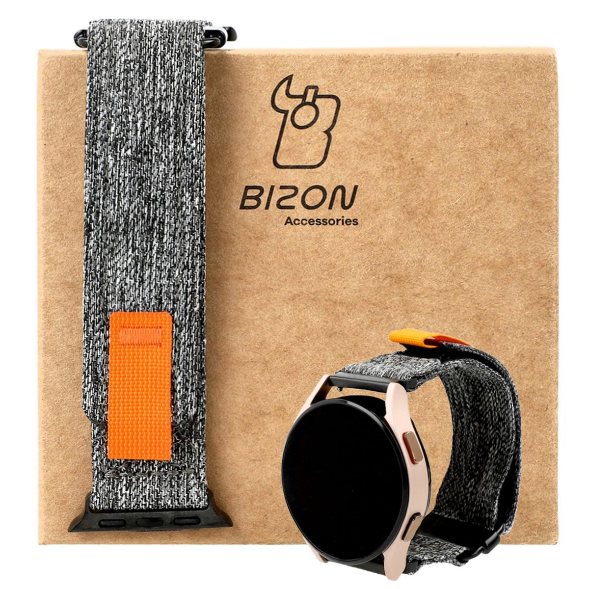 Pasek Bizon Strap Watch Urban do Galaxy Watch 20mm Szary melanż