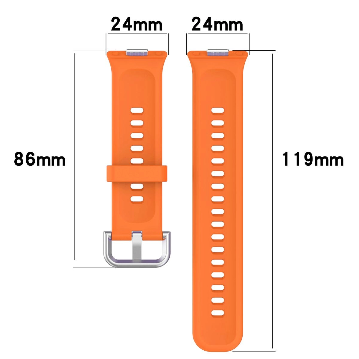 Pasek Bizon Strap Watch Silicone Pro SR do Huawei Watch Fit 3 Pomarańczowy
