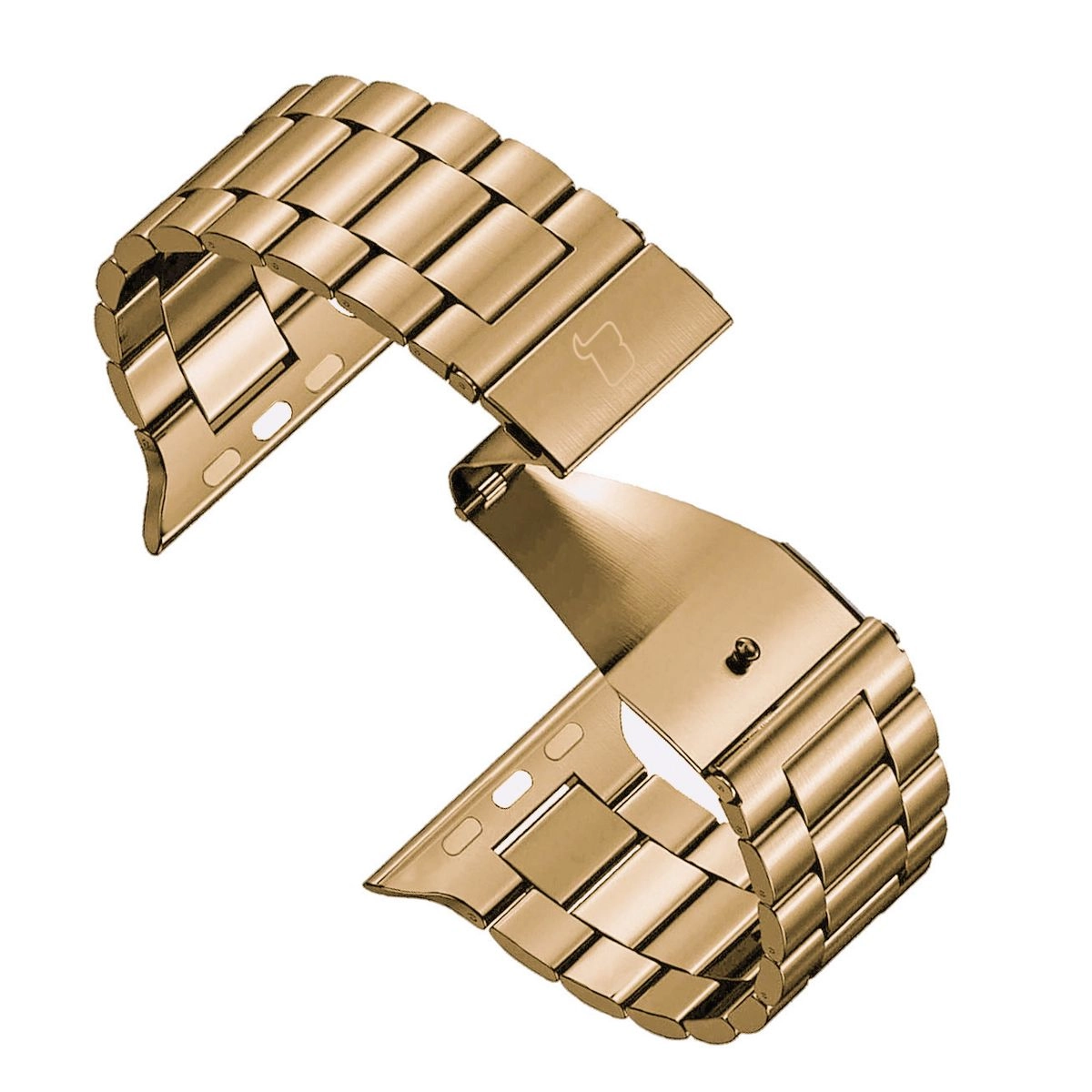 Bransoleta Bizon ze stali nierdzewnej Aura do Apple Watch 41/40/38mm Różowo-złoty