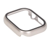 Nakładka na tarczę Bizon ze szkłem do Apple Watch 10 42mm Szampańskie