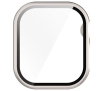Nakładka na tarczę Bizon ze szkłem do Apple Watch 10 42mm Szampańskie