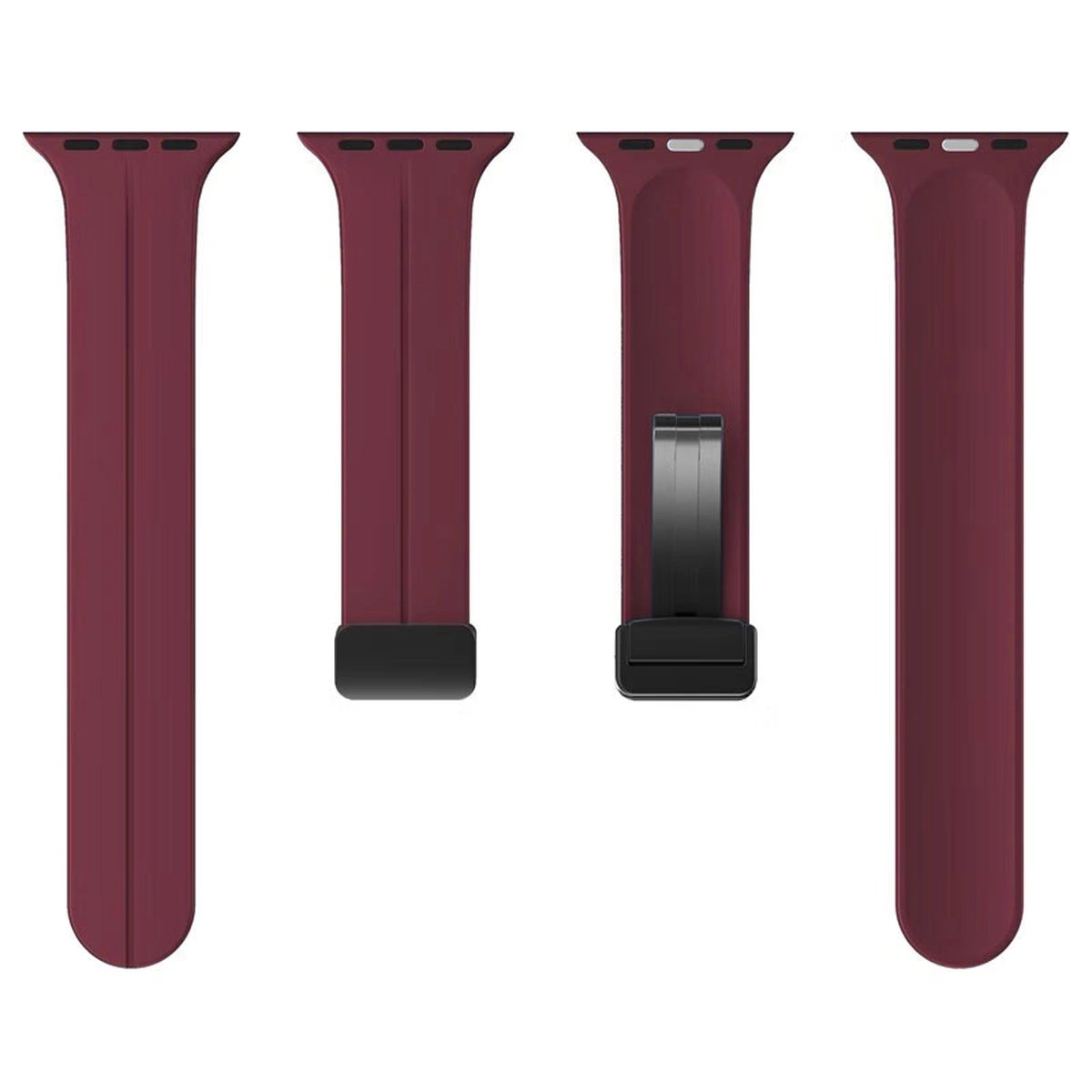 Pasek Bizon Strap Watch Silicone L do Apple Watch 44/45/46/49mm Burgundowy
