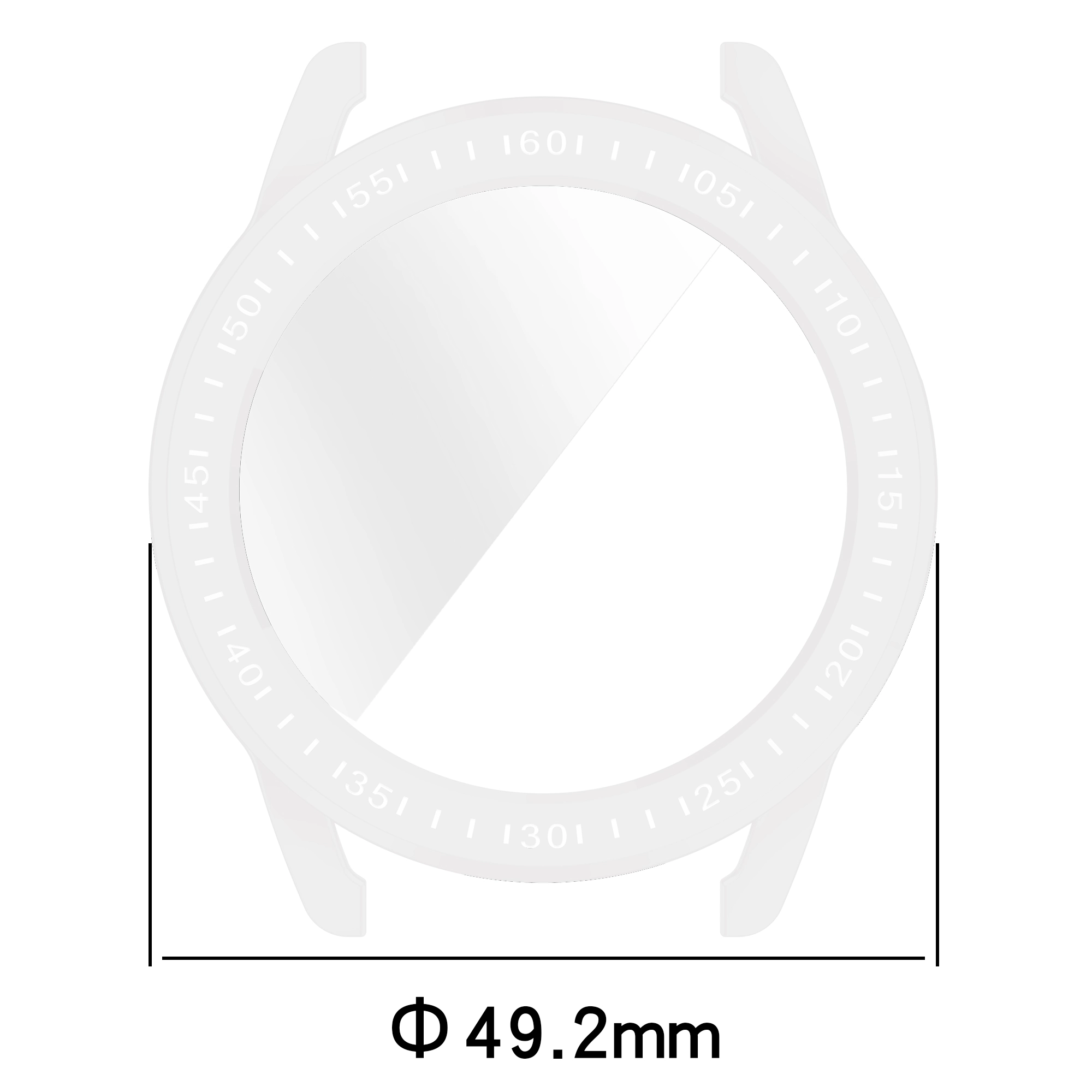 Nakładka na tarczę Bizon Felipe do Xiaomi Watch S3 47mm Przezroczysty