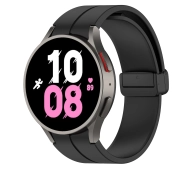 Bizon Strap Watch Silicone L do Galaxy Watch FE/7/6/6 Classic/5/5 Pro/4/4 Classic Czarny