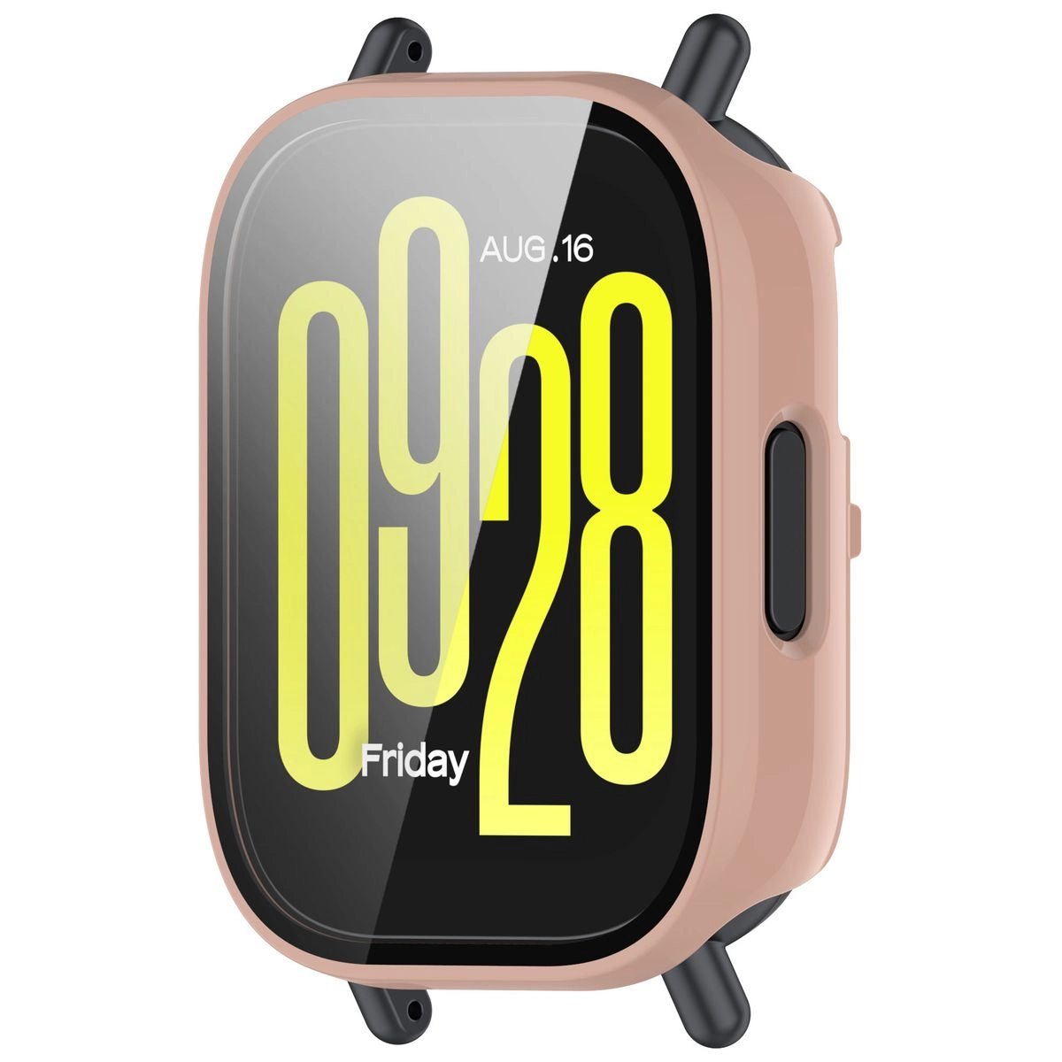 Nakładka na tarczę Bizon ze szkłem do Xiaomi Redmi Watch 5 Active Różowy