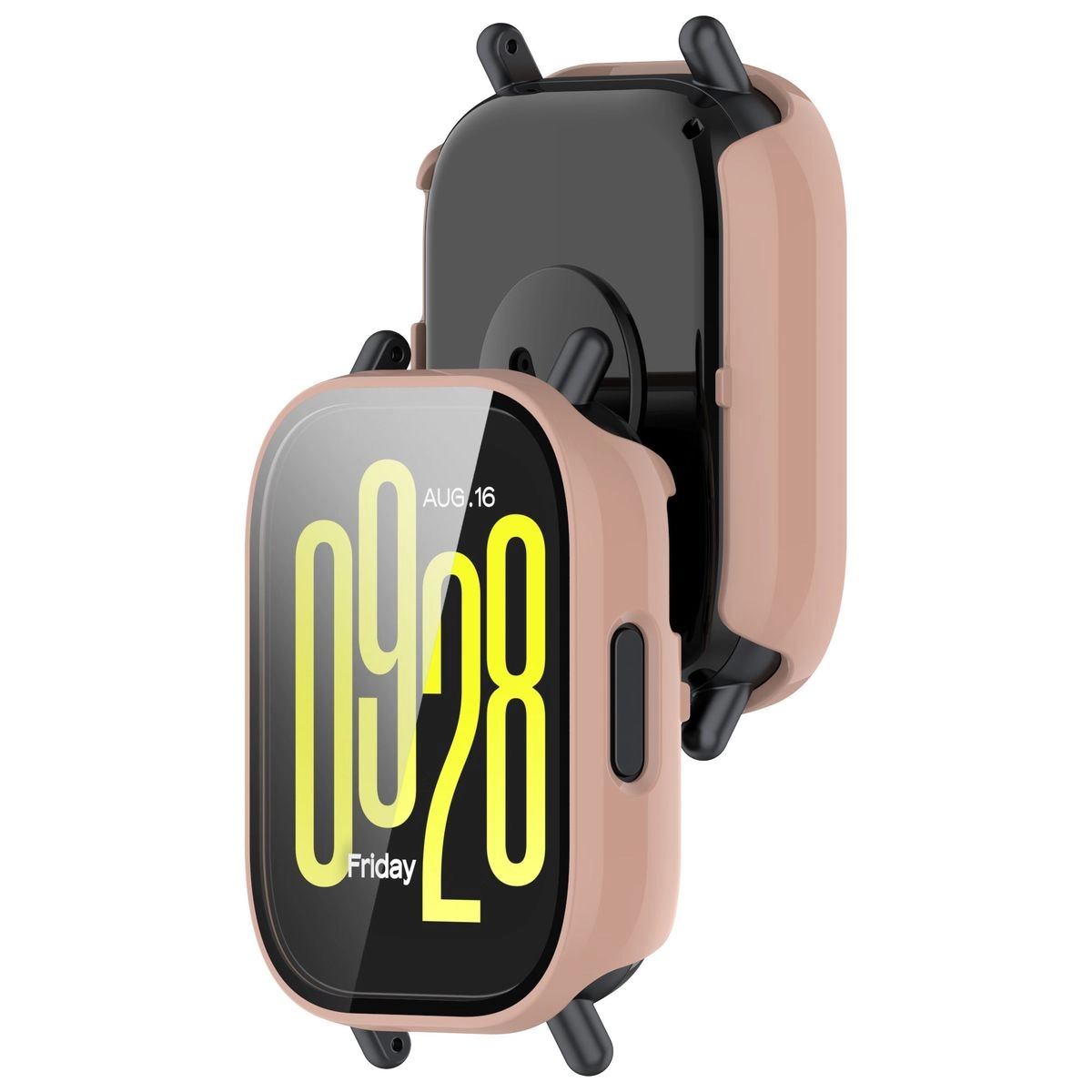 Nakładka na tarczę Bizon ze szkłem do Xiaomi Redmi Watch 5 Active Różowy