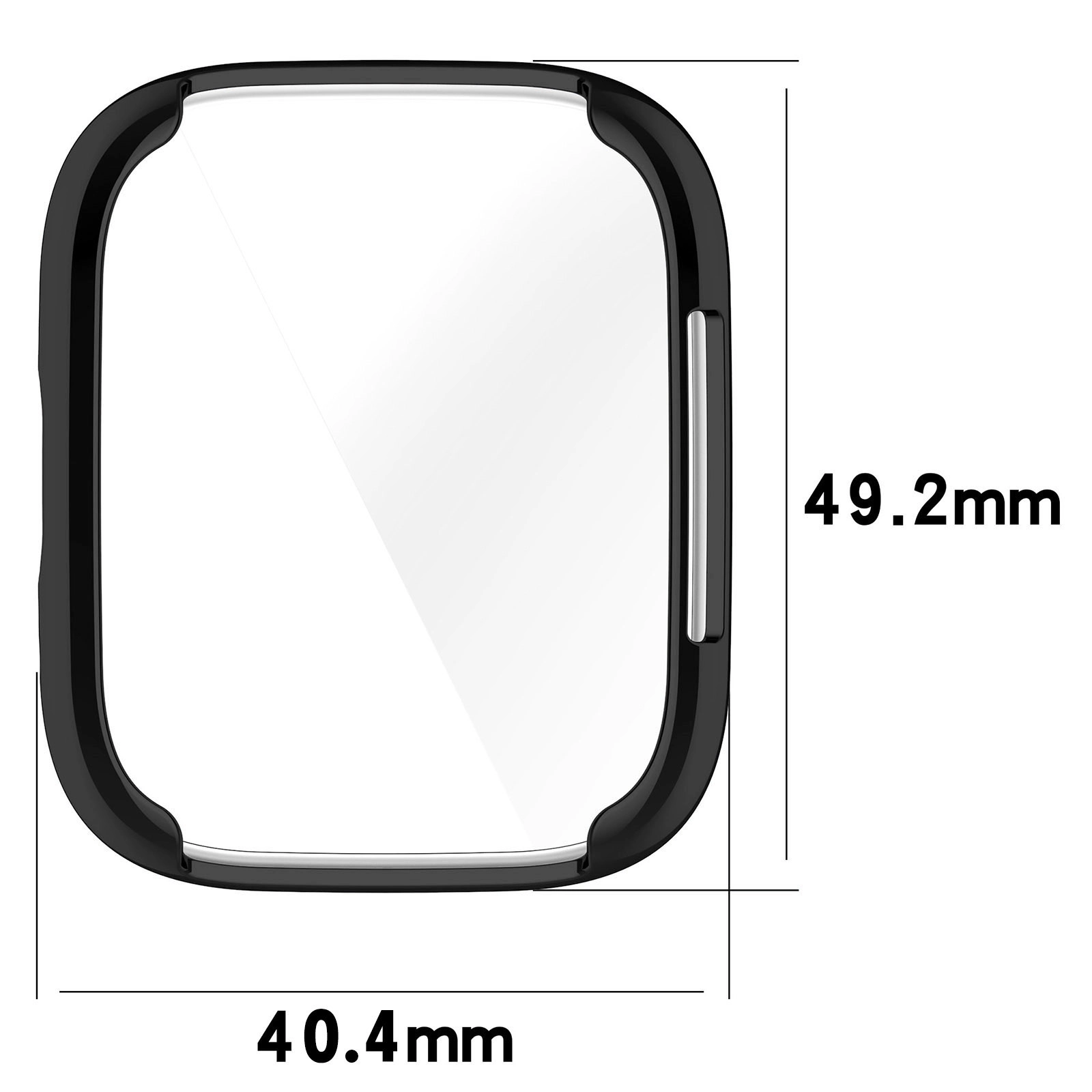 Nakładka na tarczę Bizon Felipe do Xiaomi Redmi Watch 3 Active Czarny