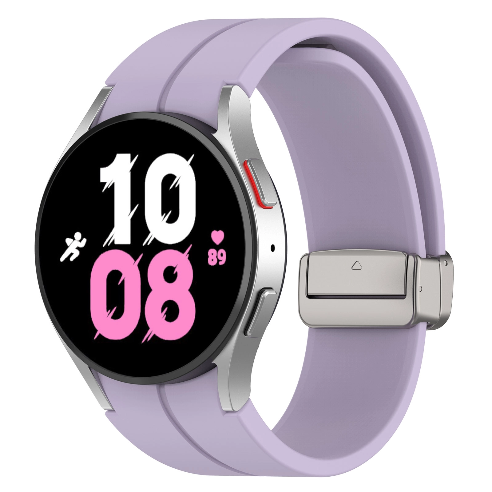 Pasek Bizon Strap Watch Silicone L do Galaxy Watch FE/7/6/6 Classic/5/5 Pro/4/4 Classic Lawendowy