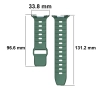 Pasek Bizon Strap Watch Silicone G do Galaxy Watch Ultra 47mm Ciemno-zielony