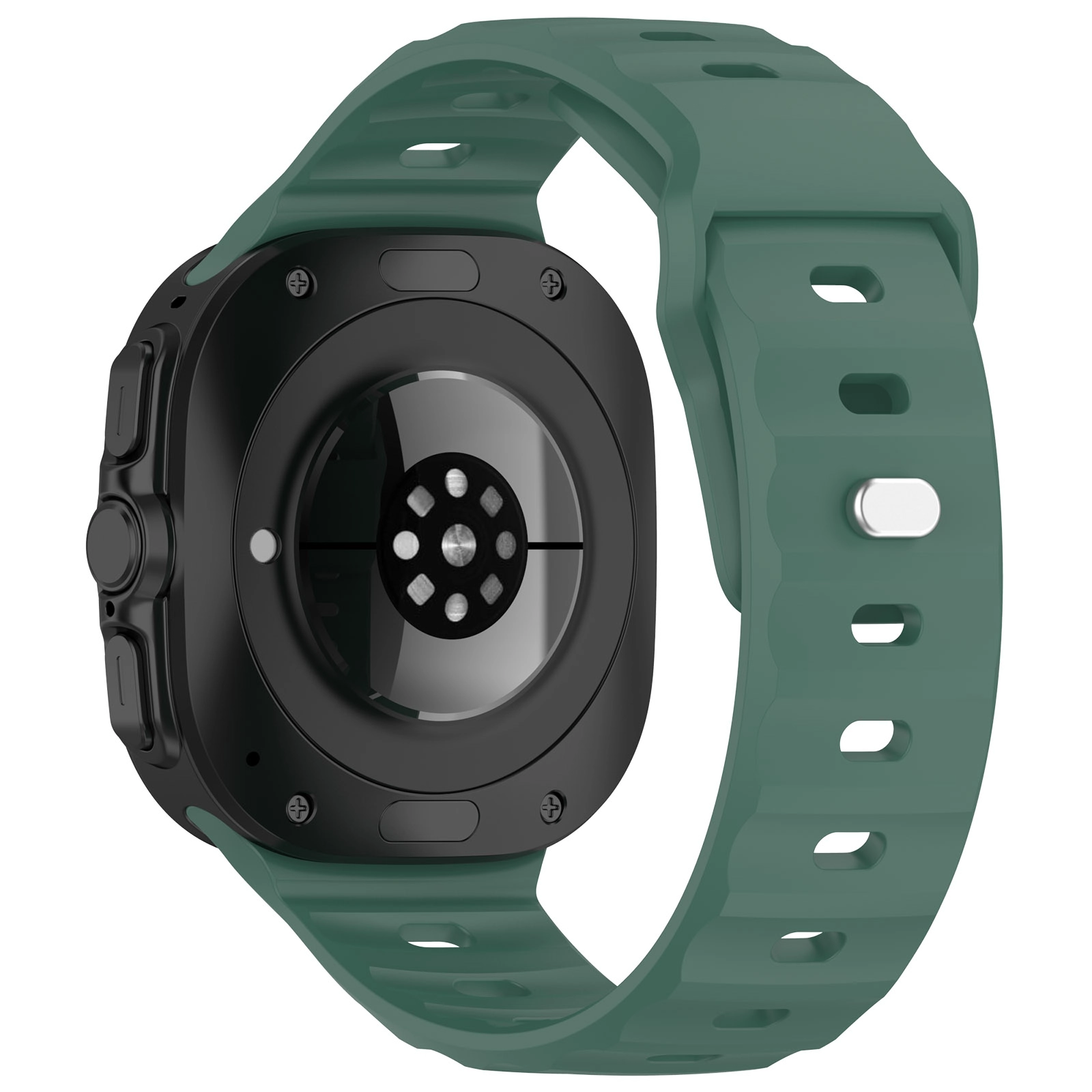 Pasek Bizon Strap Watch Silicone G do Galaxy Watch Ultra 47mm Ciemno-zielony
