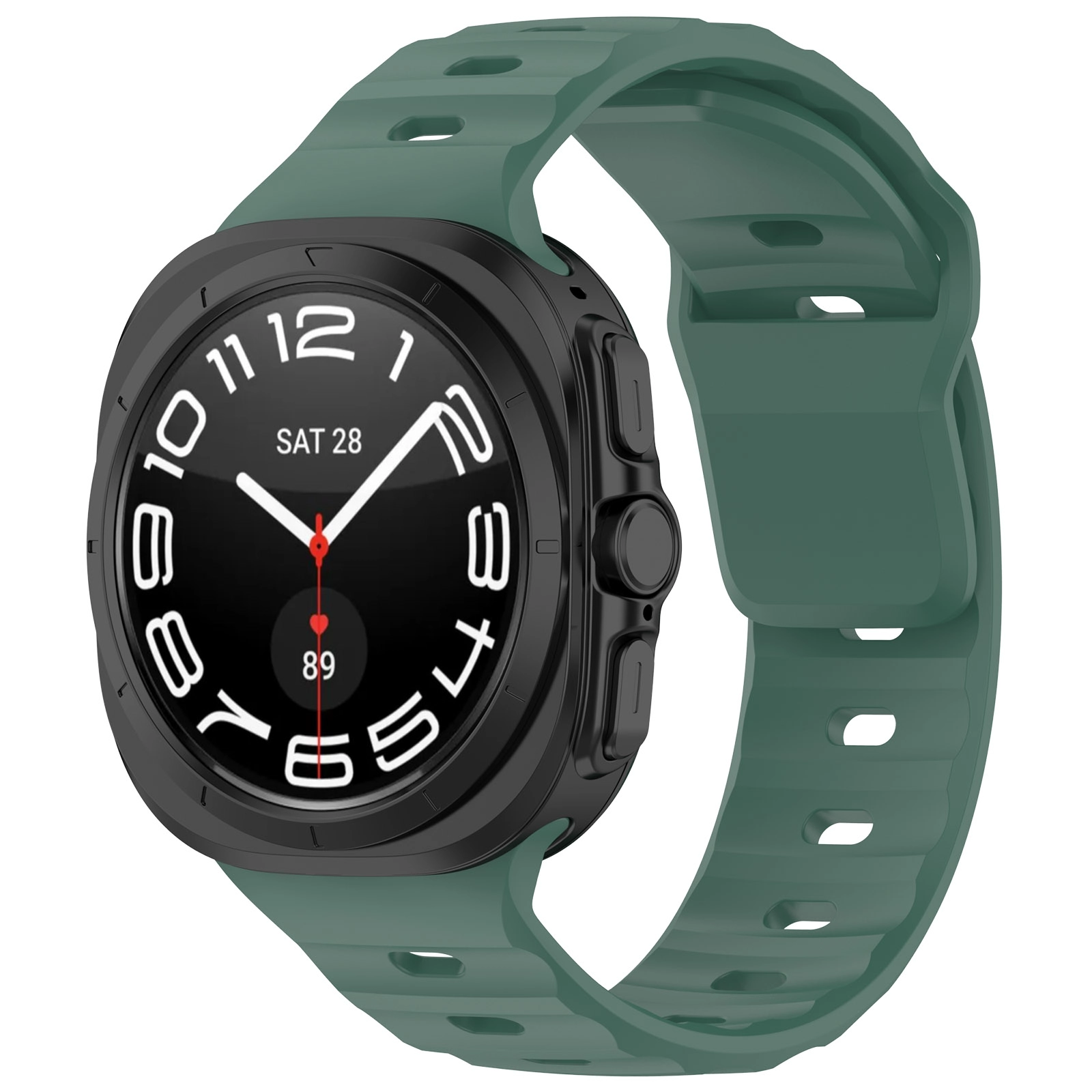 Pasek Bizon Strap Watch Silicone G do Galaxy Watch Ultra 47mm Ciemno-zielony
