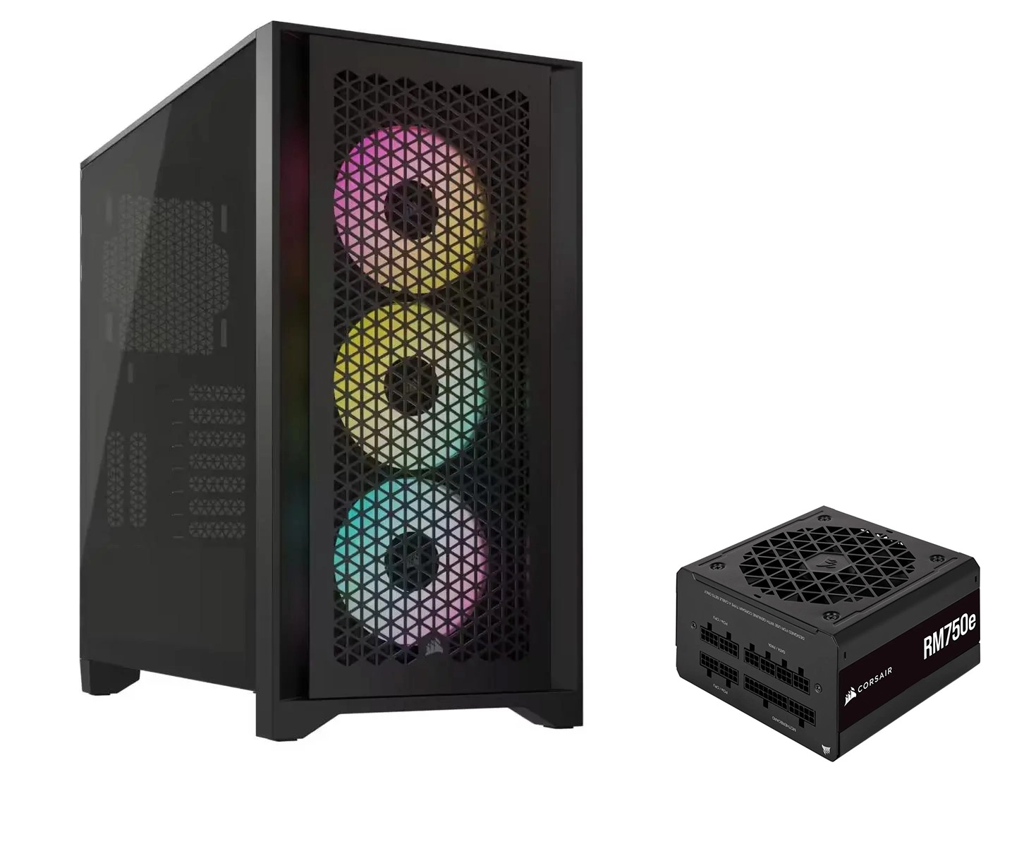 Obudowa Corsair iCUE 4000D Airflow ARGB Czarny + RM750e 750W 80+ Gold Czarny