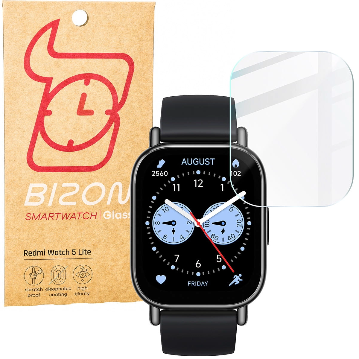 Szkło hartowane Bizon Watch Clear do Xiaomi Redmi Watch 5 Lite