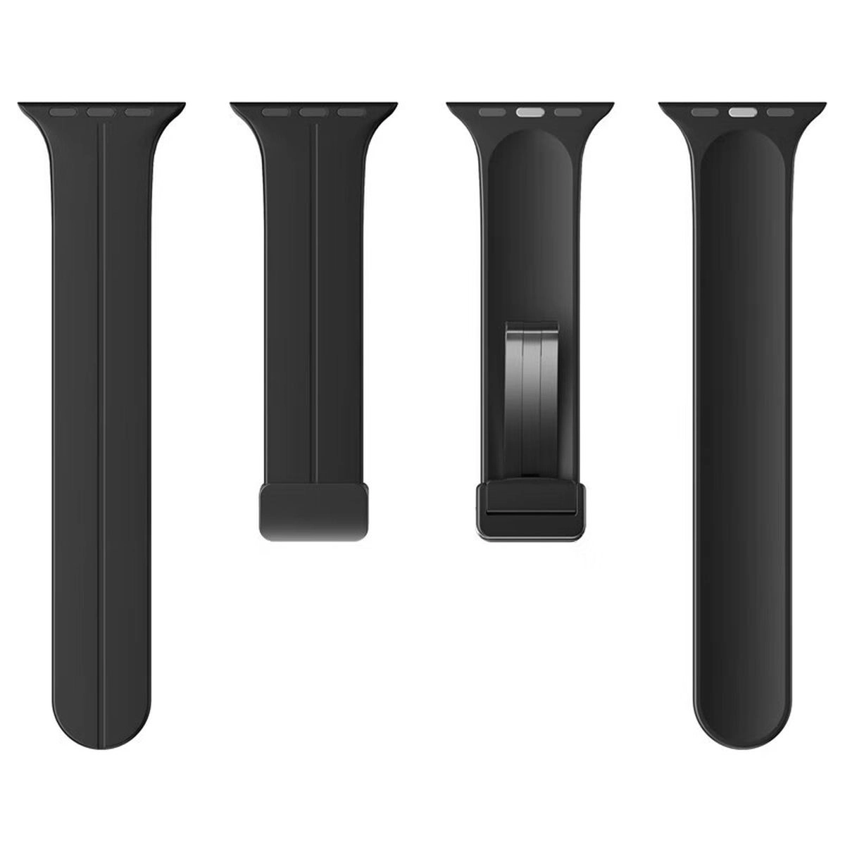 Pasek Bizon Strap Watch Silicone L do Apple Watch 44/45/46/49mm Czarny