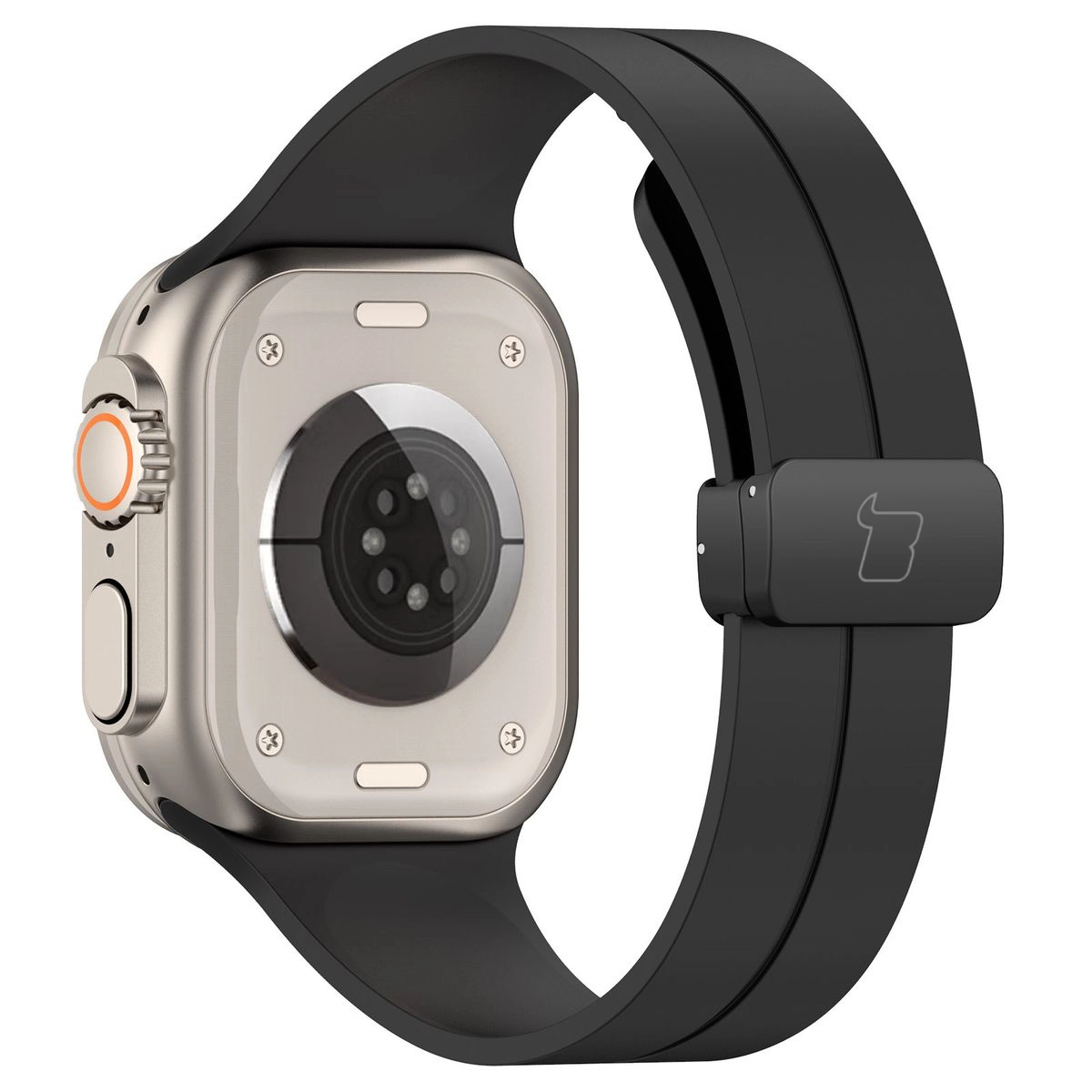 Pasek Bizon Strap Watch Silicone L do Apple Watch 44/45/46/49mm Czarny