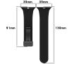 Pasek Bizon Strap Watch Silicone L do Apple Watch 44/45/46/49mm Czarny