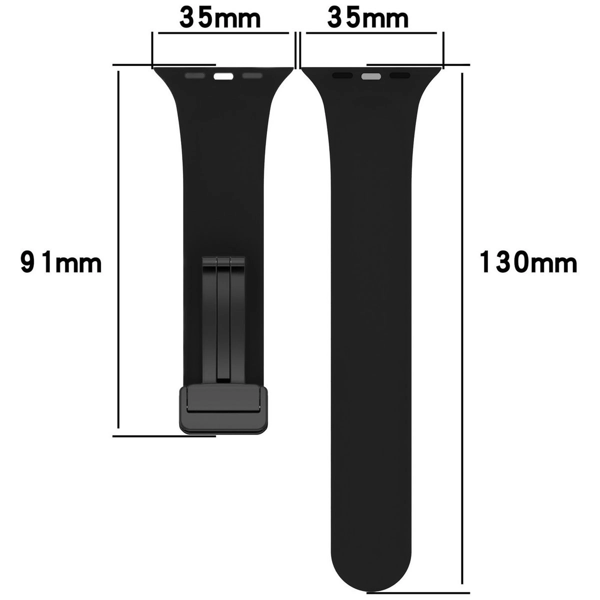 Pasek Bizon Strap Watch Silicone L do Apple Watch 44/45/46/49mm Czarny