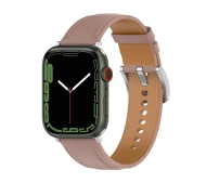 Bizon skórzany Casual do Apple Watch 44/45/46/49mm Różowy