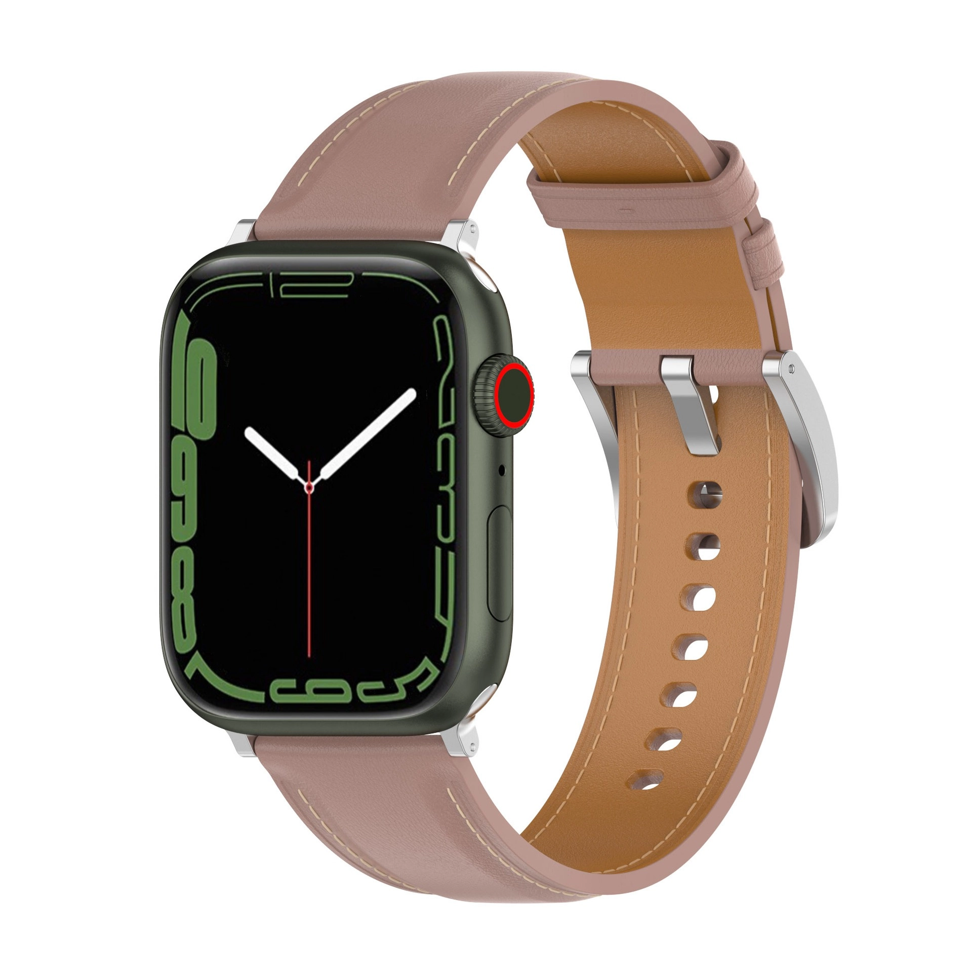 Pasek Bizon skórzany Casual do Apple Watch 44/45/46/49mm Różowy