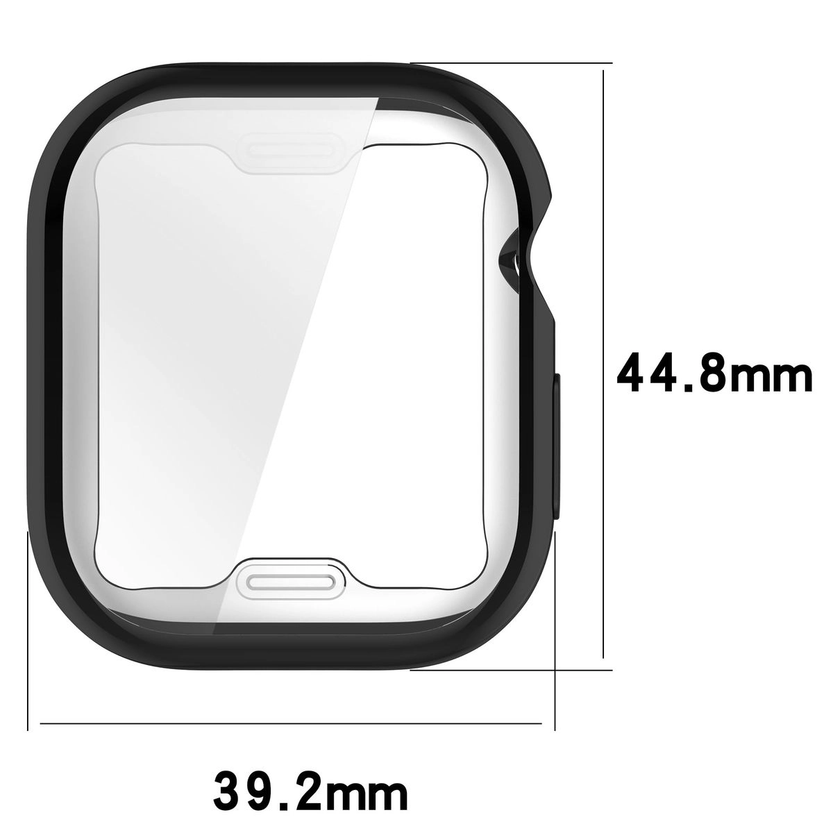 Nakładka na tarczę Bizon Felipe do Apple Watch 10 42mm Czarny