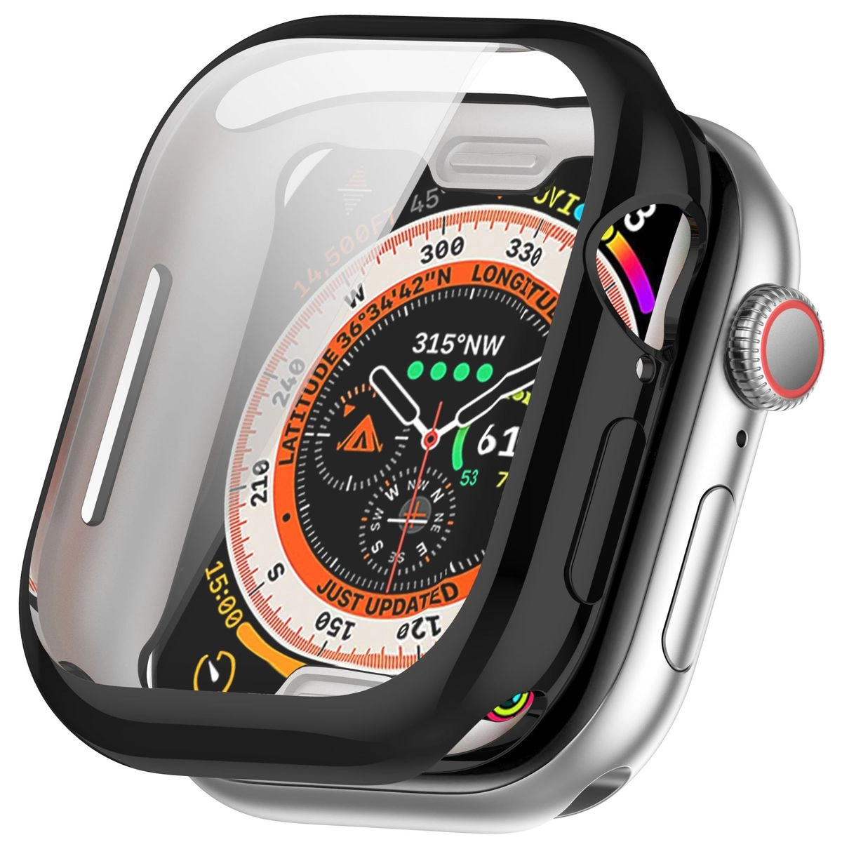 Nakładka na tarczę Bizon Felipe do Apple Watch 10 42mm Czarny