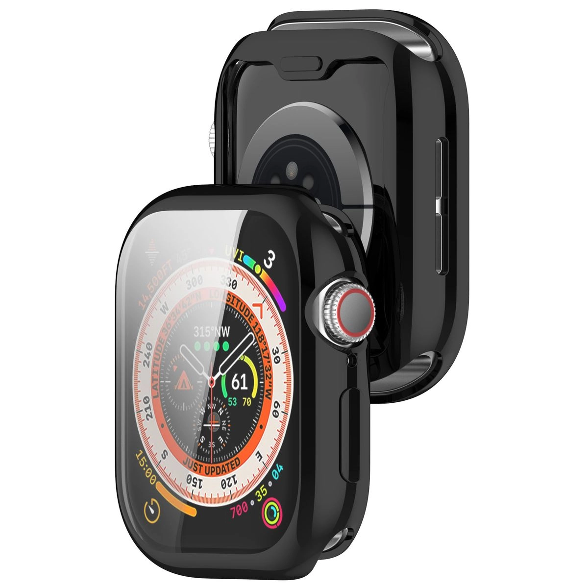 Nakładka na tarczę Bizon Felipe do Apple Watch 10 42mm Czarny