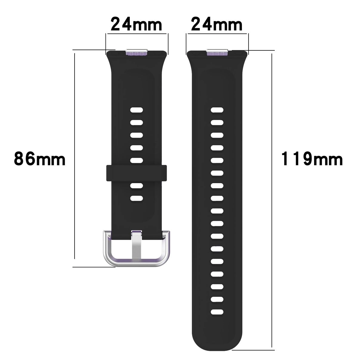 Pasek Bizon Strap Watch Silicone Pro SR do Huawei Watch Fit 3 Czarny