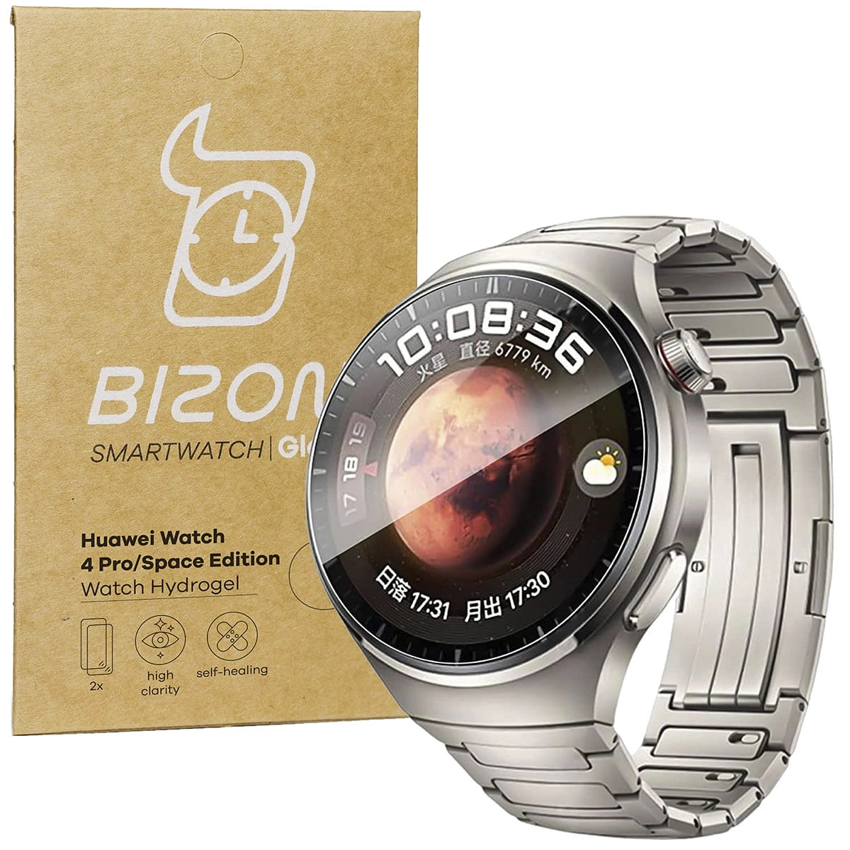 Folia hydrożelowa Bizon na ekran do Huawei Watch 4 Pro/4 Pro Space Edition 2 sztuki