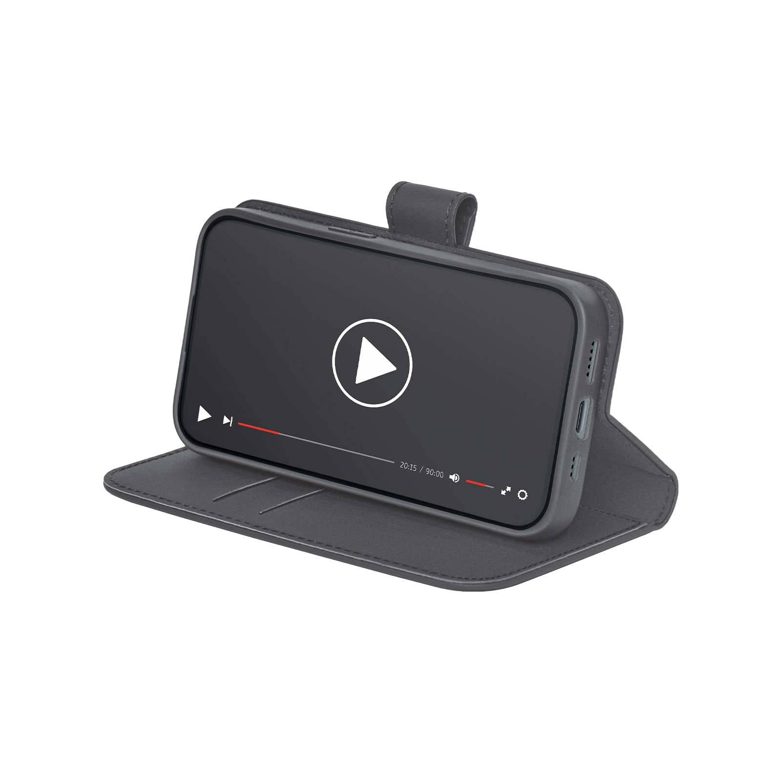 Etui Puro Wallet Stand do iPhone 16e Czarny