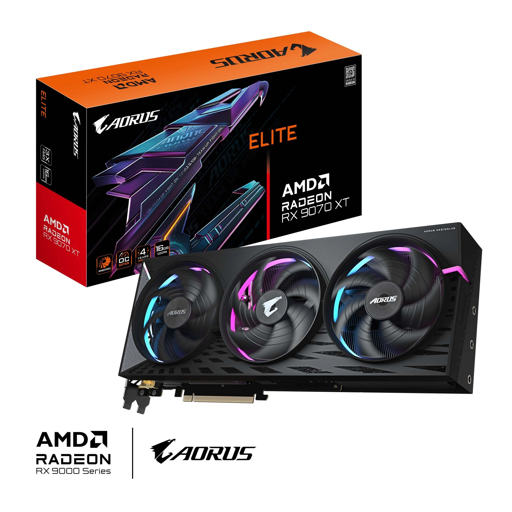 Karta graficzna Gigabyte AORUS Radeon RX 9070 XT ELITE 16GB GDDR6 256bit FSR